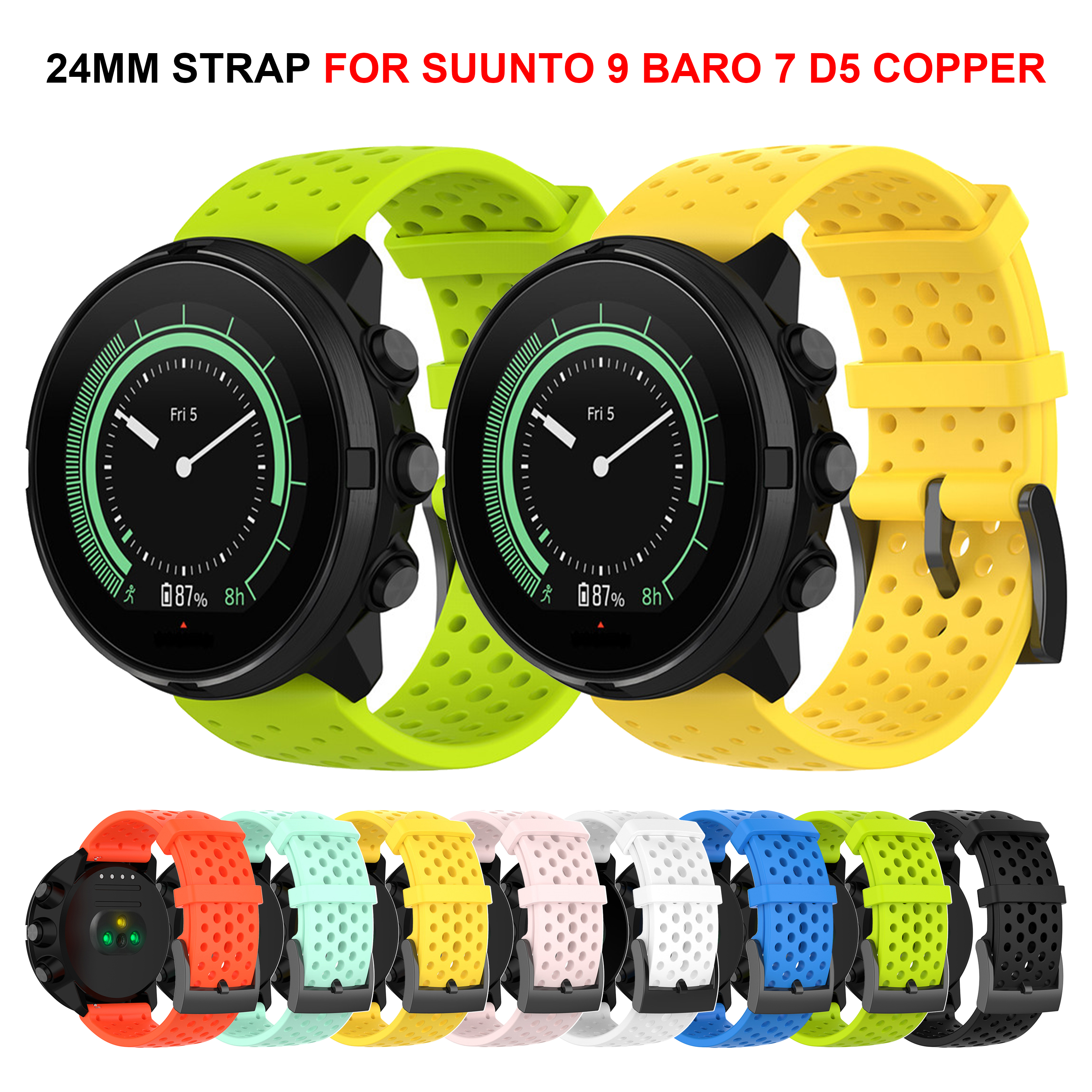 24mm Silicone Strap for SUUNTO - Fossil Smartwatch Accessories review and price
