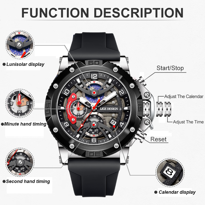 LIGE Top Brand Luxury Men Watc - Smartwatch Nexus review and price
