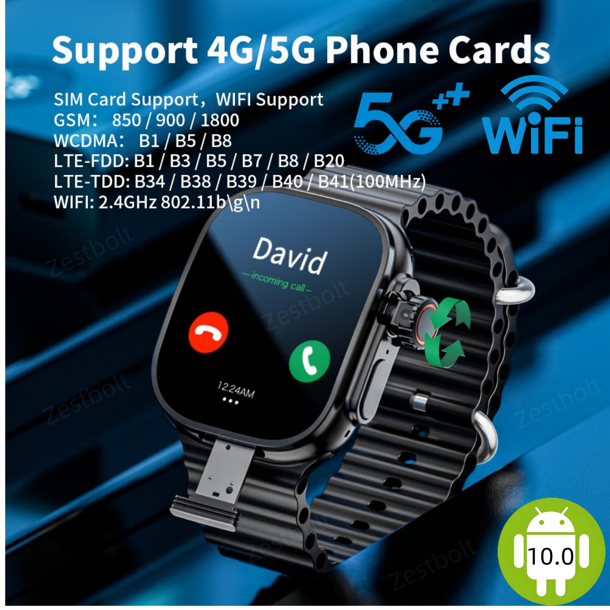 Curved Display 4G Android 10 S - Smartwatch Store review and price