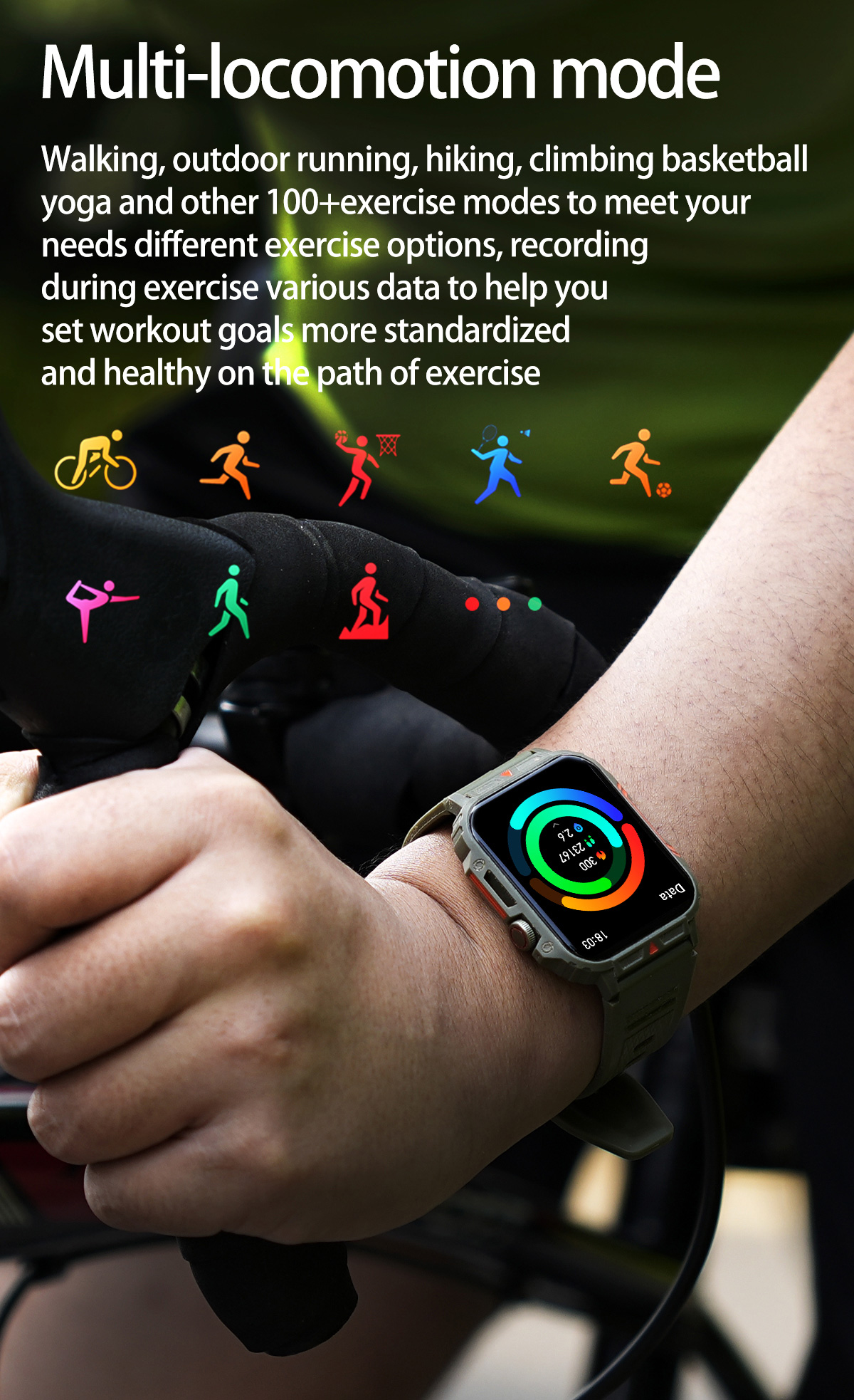 1.91 Outdoor Military Smart Wa - Smartwatch Faces review and price