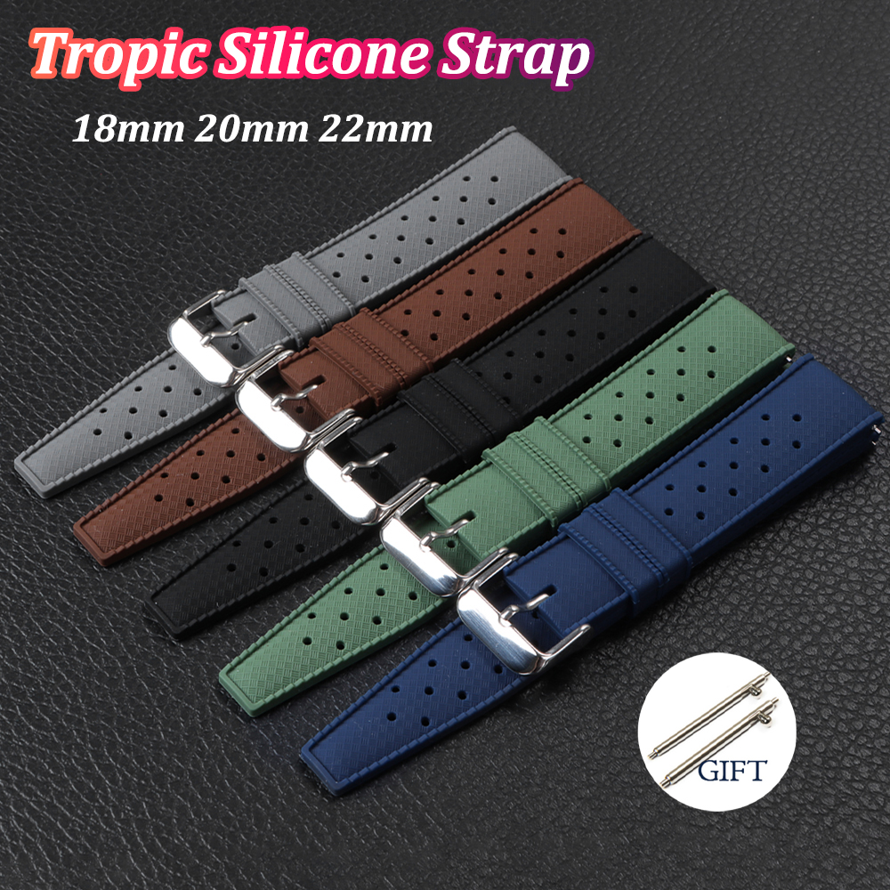 18mm 20mm 22mm Tropic Silicone - Fossil Smartwatch Accessories review and price