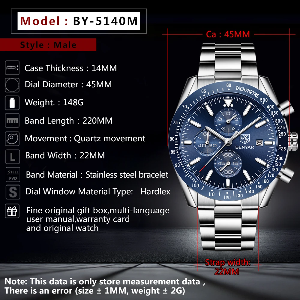 Men Watch BENYAR Top Brand Lux - Smartwatch Nexus review and price