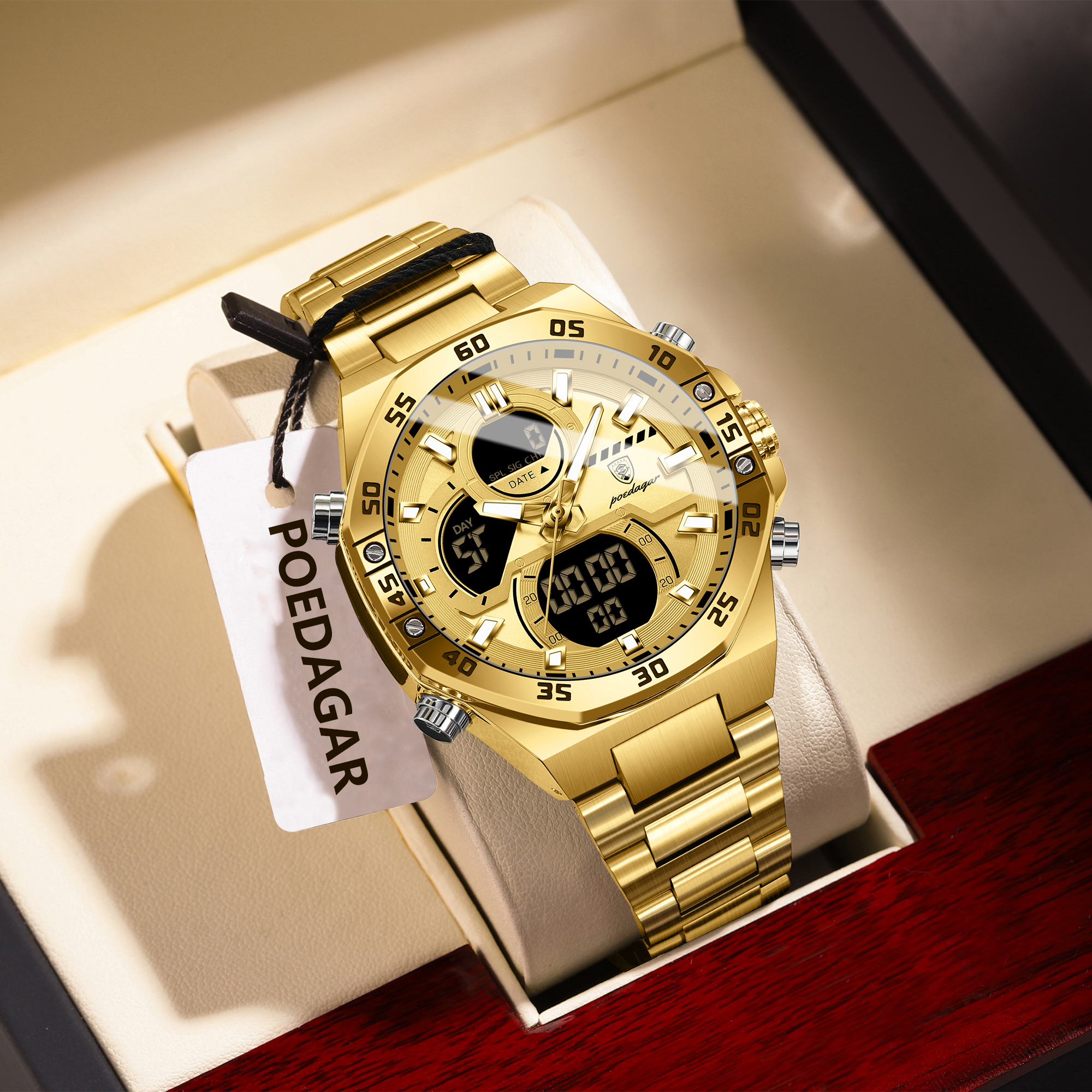 POEDAGAR Sport Men Watch LED W - Accessories With Watch review and price