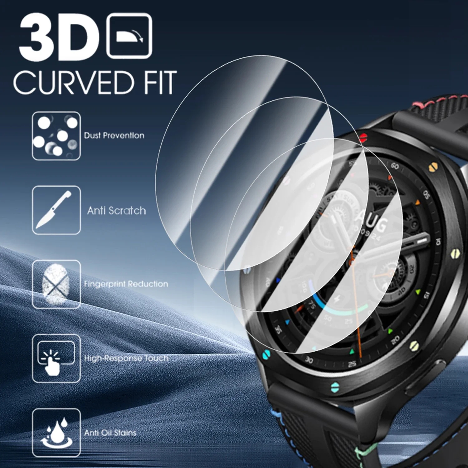2PCS Tempered Glass For Xiaomi - Xiaomi Smartwatch S4 Accessories review and price