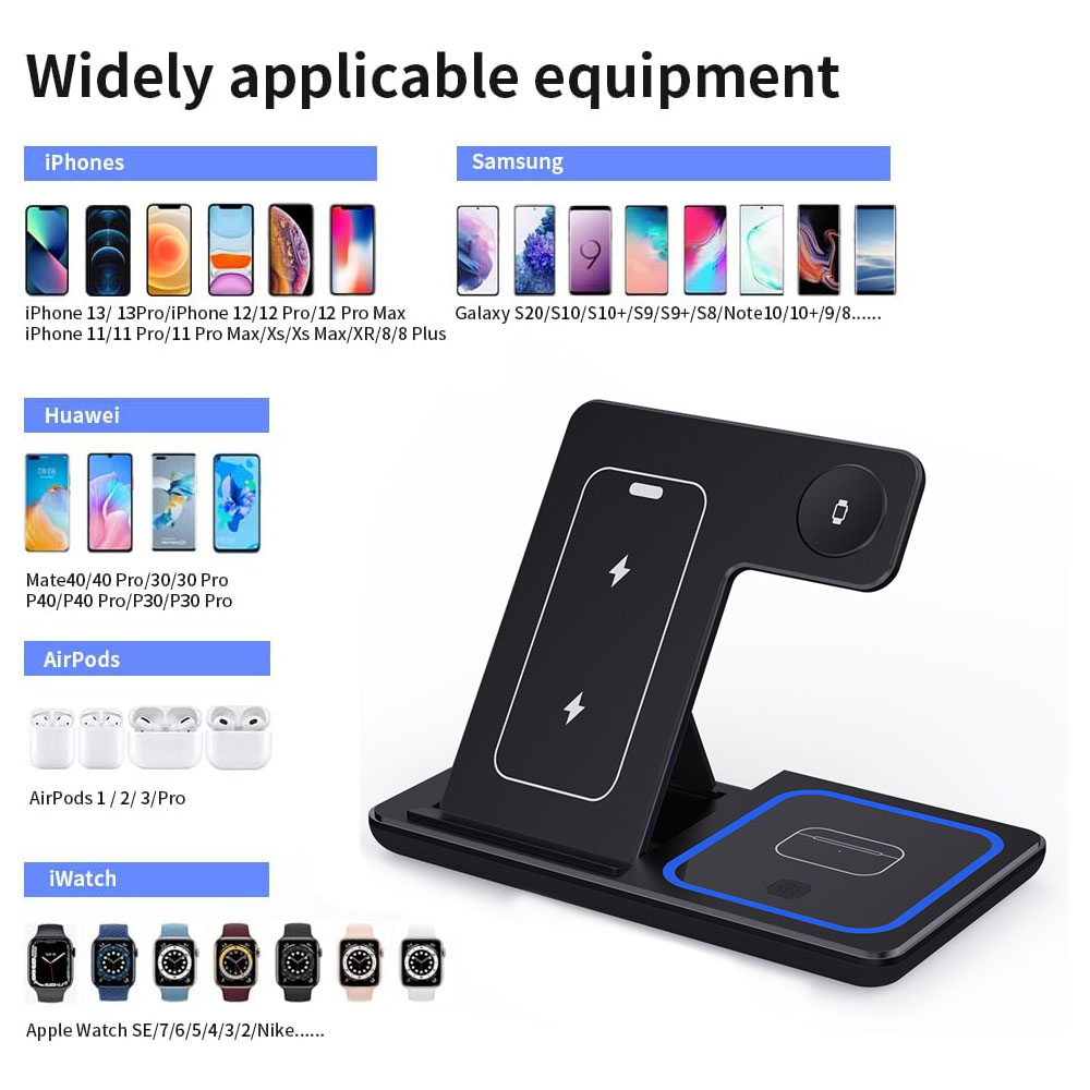 15W 3 in 1 Wireless Charger St - Watch Charging Dock review and price