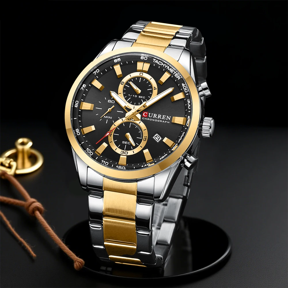 CURREN Casual Quartz Chrono Sp - Accessories With Watch review and price