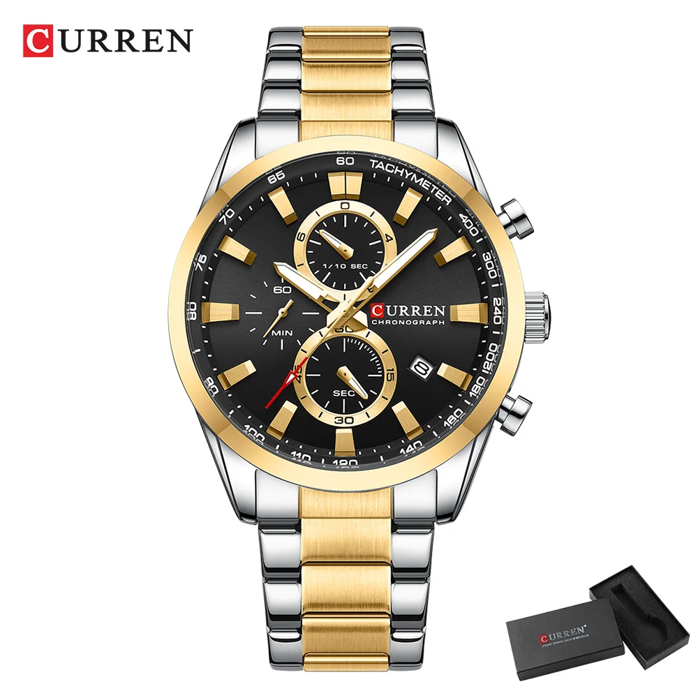 CURREN Casual Quartz Chrono Sp - Accessories With Watch review and price