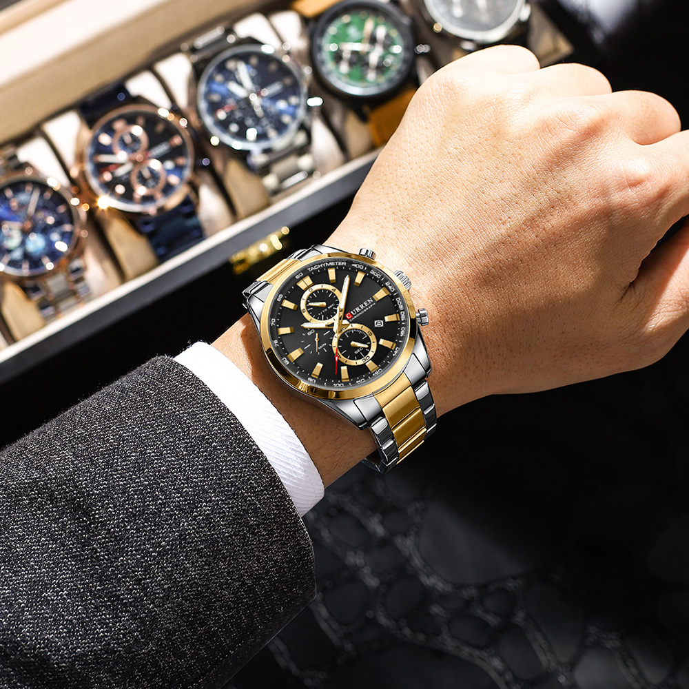 CURREN Casual Quartz Chrono Sp - Accessories With Watch review and price