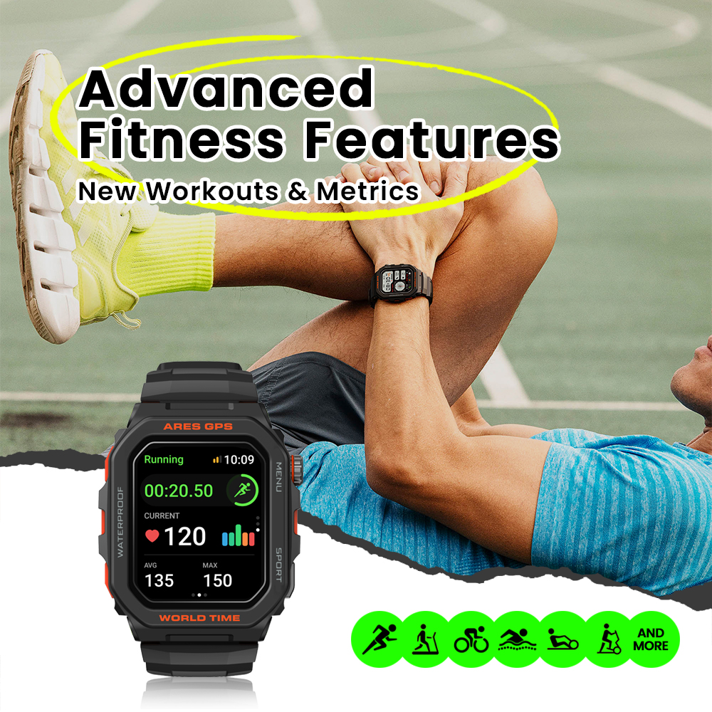 New Zeblaze Ares GPS Smart Wat - Smartwatch Faces review and price