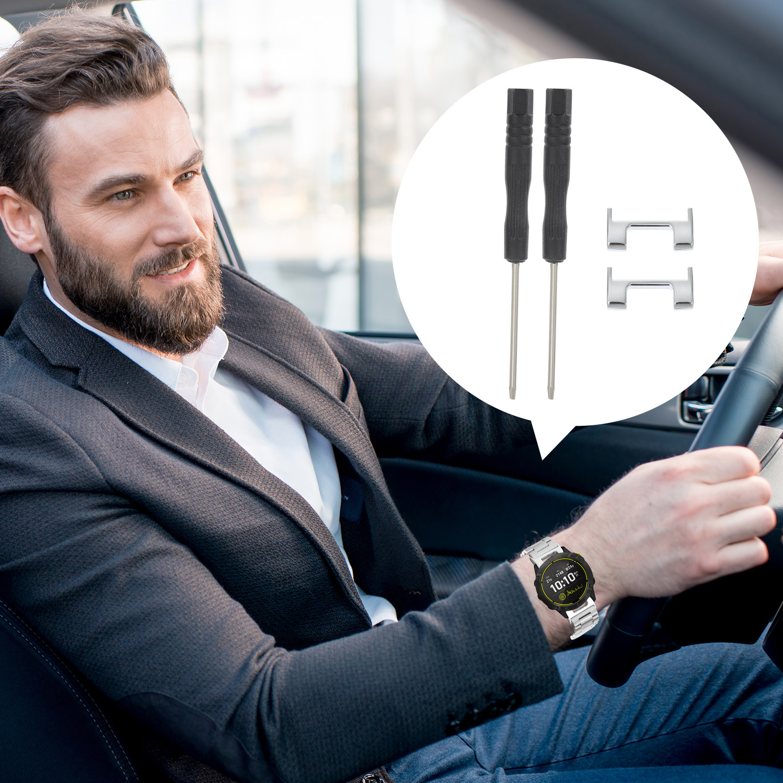 2Pcs Premium Zinc Alloy Watchb - Watch Band Connector review and price