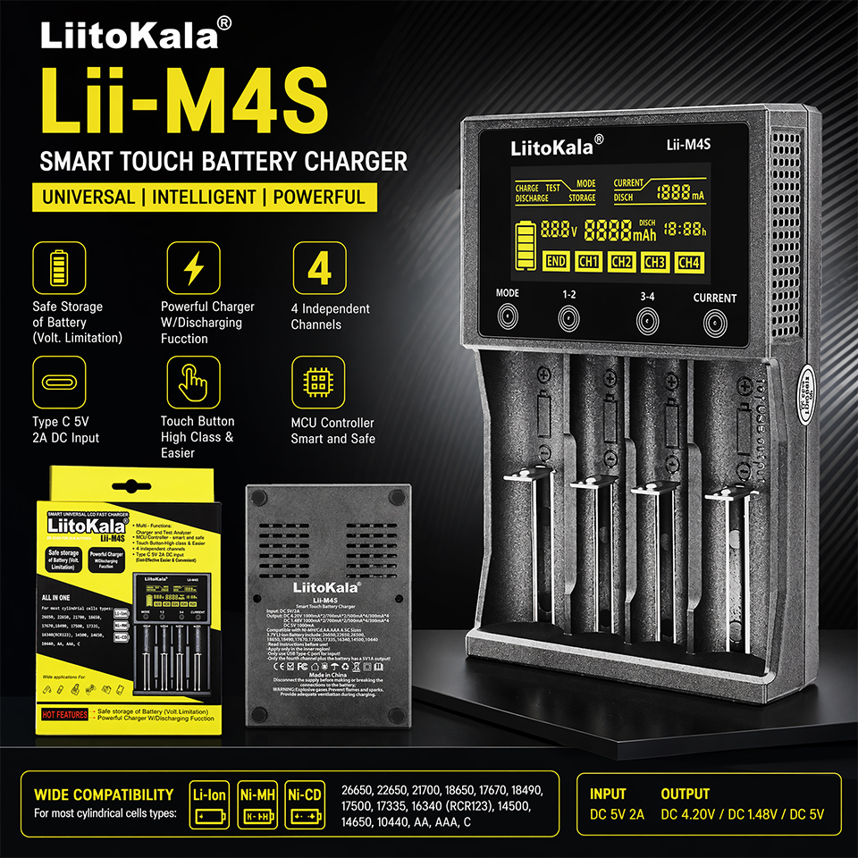 Lii-M4S Smart Touch 4-Slot Bat - Smart Accessories review and price
