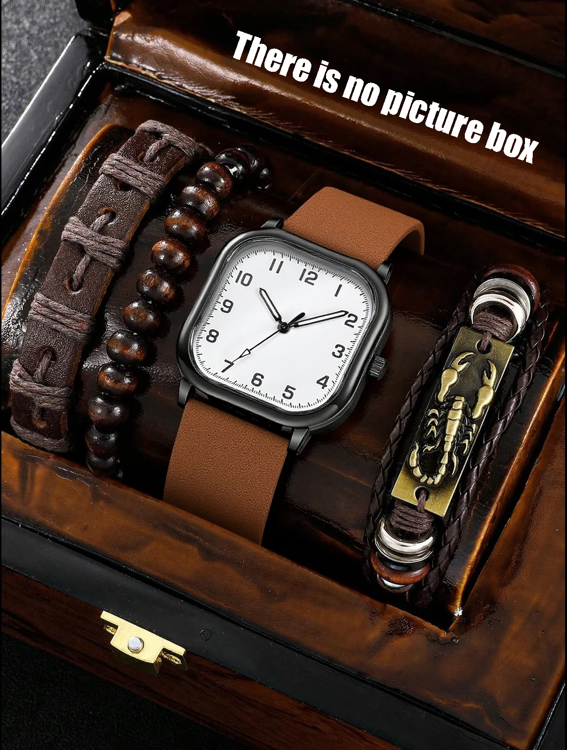 No gift box; men's leather str - Accessories With Watch review and price