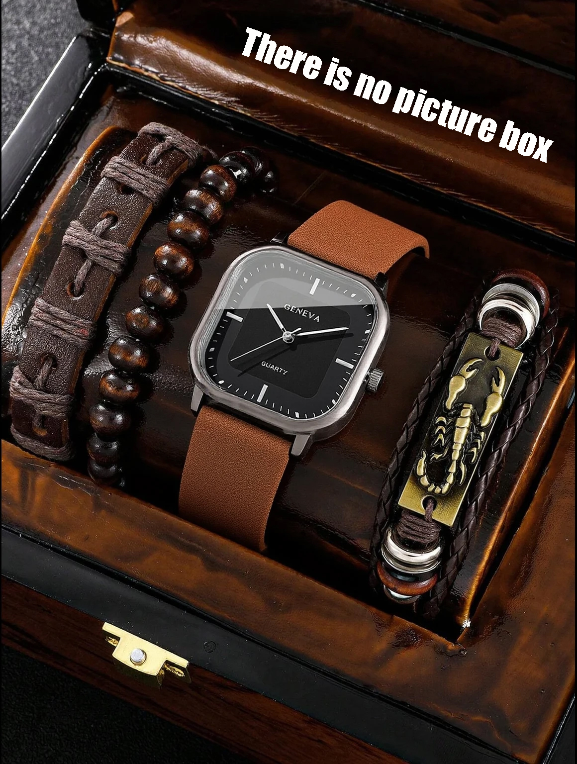 No gift box; men's leather str - Accessories With Watch review and price