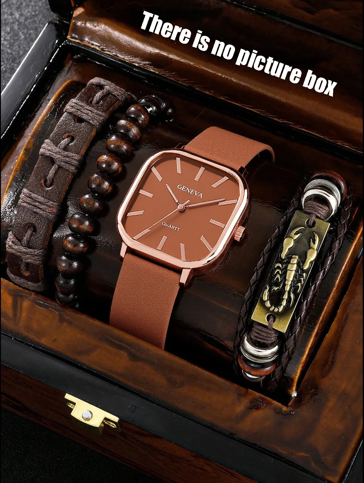 No gift box; men's leather str - Accessories With Watch review and price