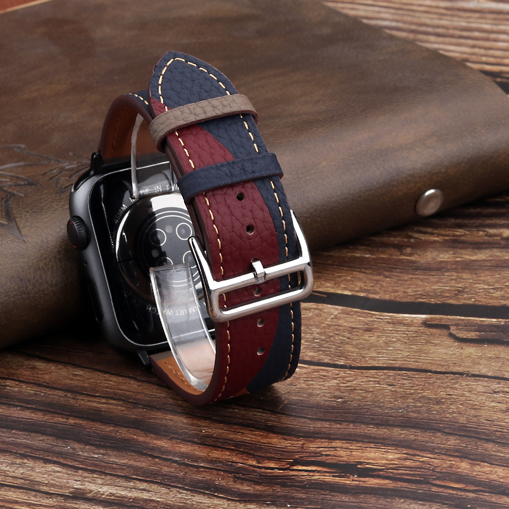 Genuine Leather Strap for Appl - Smartwatch Accessories Shop review and price