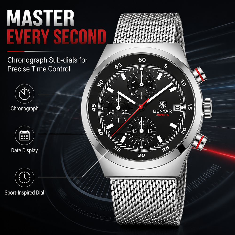 BENYAR Top Luxury Brand Men's  - Accessories With Watch review and price