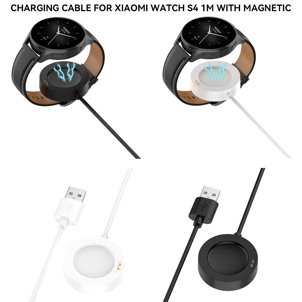 White Charger Cable For Xiaomi - Xiaomi Smartwatch S4 Accessories review and price